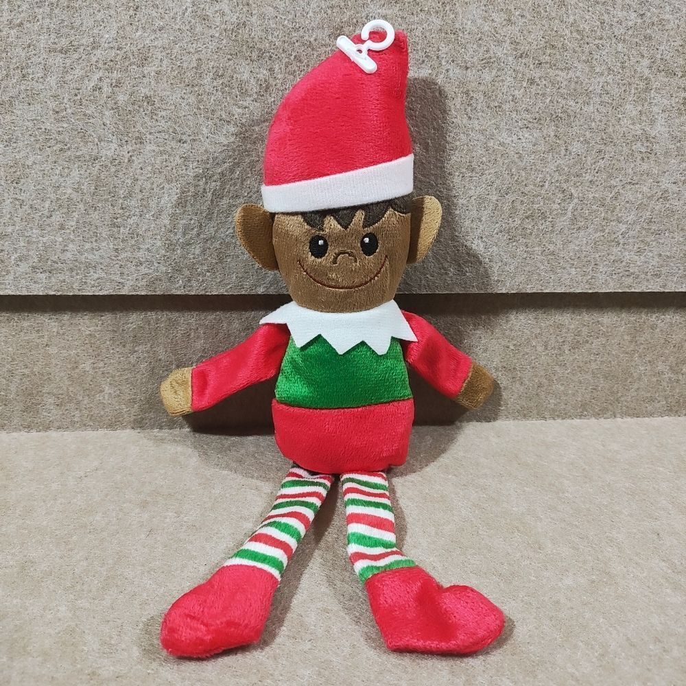 Holiday Plush Elf Christmas Ornament #B